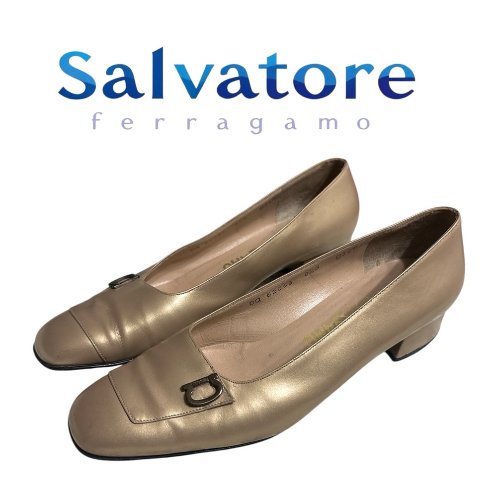 Salvatore Ferragamo Women's Metallic Gold Flats